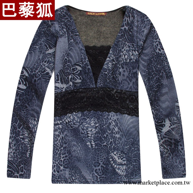 【廠傢批發】批發供應女士藍色牛仔保衛蝴蝶印花保暖內衣保暖套裝工廠,批發,進口,代購