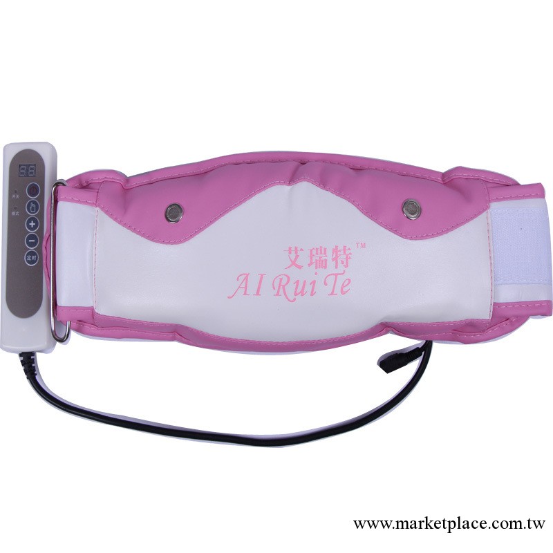 新款粉色款帶液晶顯示定時高頻震動按摩腰帶減肥腰帶按摩器材工廠,批發,進口,代購