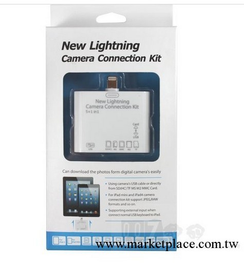 蘋果ipad4 mini 8P五合一SD卡TF卡隨身碟Lightning讀卡器工廠,批發,進口,代購