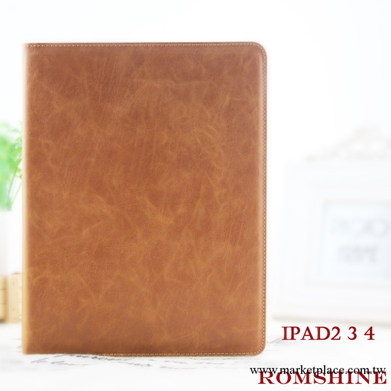 蘋果新款ipad保護套 ipad瘋馬紋平板皮套 商務風 ipad4保護套工廠,批發,進口,代購