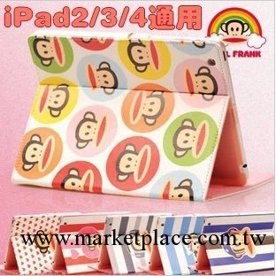 蘋果保護套 大嘴猴卡通皮套 超薄智能休眠潮韓國ipad3 ipad4外殼工廠,批發,進口,代購