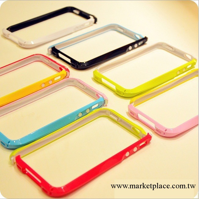 蘋果4S小蠻腰塑料邊框 iphone5 小蠻腰塑料邊框 烤瓷保護殼工廠,批發,進口,代購
