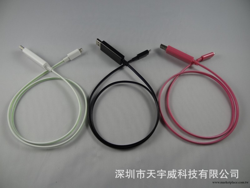 蘋果5代 發光數據線 廠傢直銷iphone5發光線工廠,批發,進口,代購