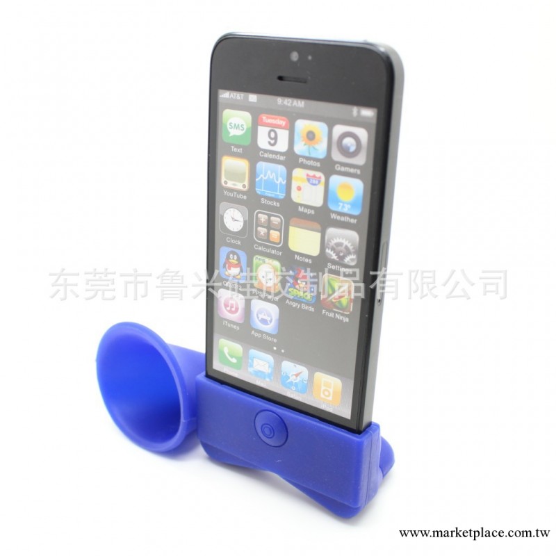 【廠傢定制LOGO】環保矽膠手機擴音器 蘋果iphone4S喇叭底座工廠,批發,進口,代購