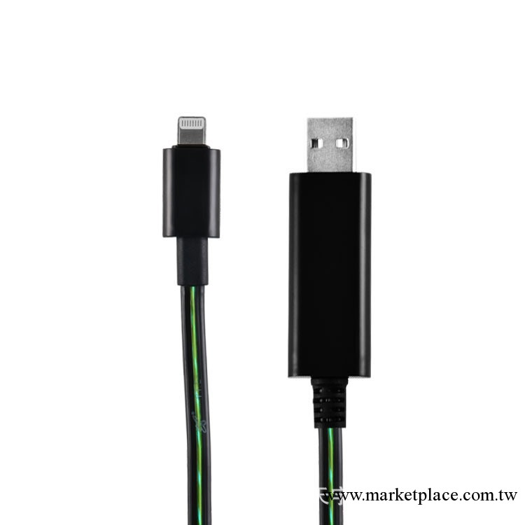 廠傢直銷iphone5激光數據線 蘋果5發光數據線 夜光蘋果數據線usb工廠,批發,進口,代購