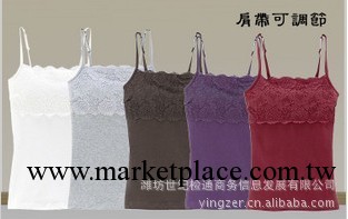 [千趣會]日本原單萊卡棉女士蕾絲花邊長胸衣/裹胸杯吊帶背心bra-t工廠,批發,進口,代購
