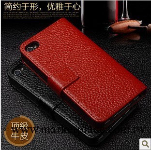 廠傢直銷 爆款iphone皮套左右翻開真皮保護套 iphone4S 皮套工廠,批發,進口,代購