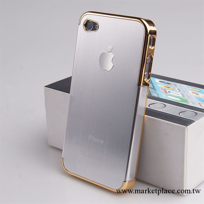 【帶包裝】新款金屬拉絲iphone4/4s手機殼 蘋果4/4S手機殼 保護殼工廠,批發,進口,代購
