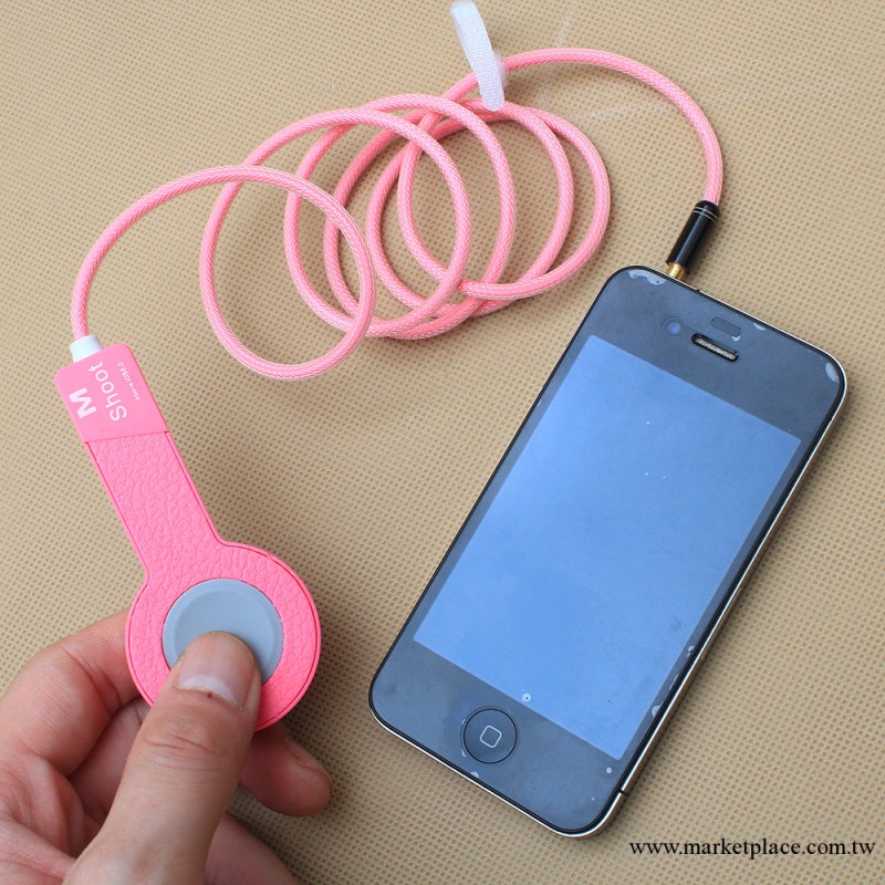 蘋果配件 手機iPhone4 4S 5手機快門線 手機自拍快門線工廠,批發,進口,代購