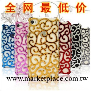 蘋果iPhone4外殼 宮廷花紋 iphone4s鏤空手機殼 網格保護套工廠,批發,進口,代購