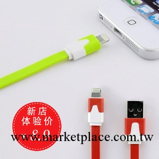 蘋果5代 iphone5 數據線 IPAD mini 彩色面條 數據線 充電線 批發工廠,批發,進口,代購