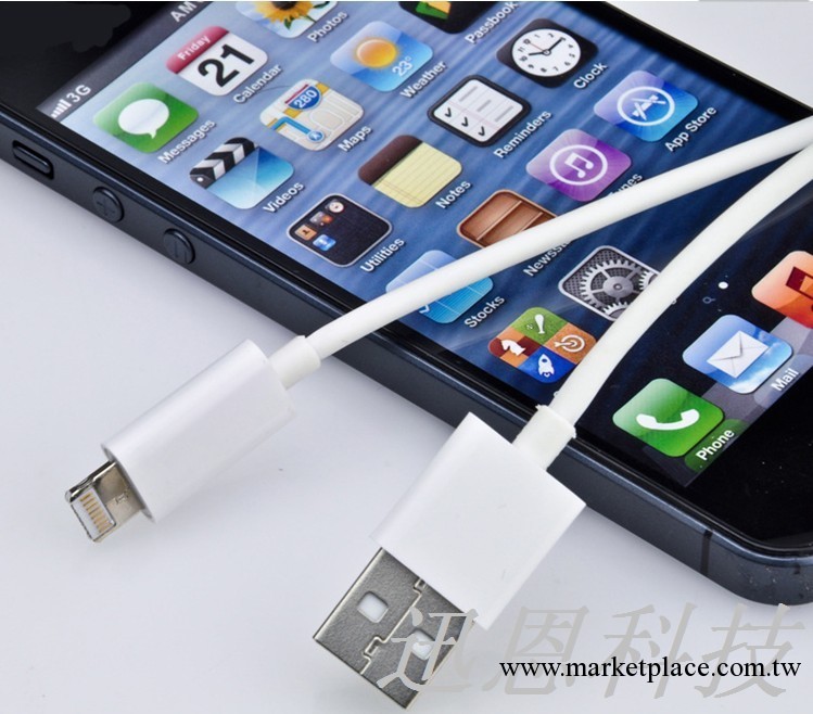 蘋果5手機數據線 iphone5數據線 iphone白色數據線工廠,批發,進口,代購