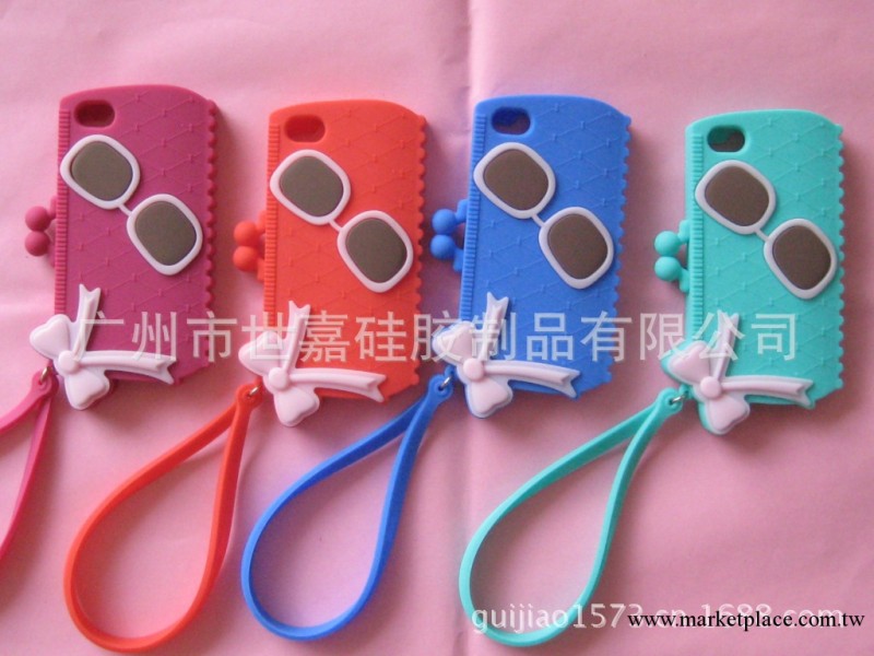 【廠傢直銷】蘋果5手提包手機保護套 iphone5G眼鏡時尚包矽膠殼工廠,批發,進口,代購