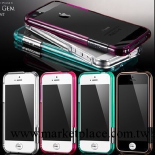 新款More iPhone5 透明水晶邊框 保護套蘋果5 手機殼 電鍍邊彩殼工廠,批發,進口,代購