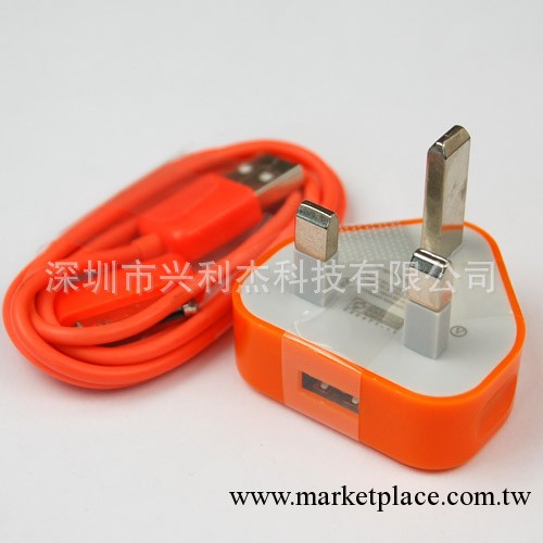 蘋果iphone3GS 4 4S英規充電器 彩色充電器+數據線套裝工廠,批發,進口,代購