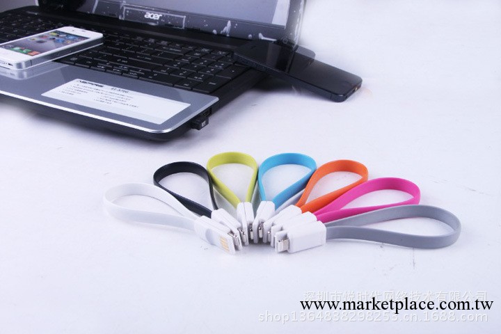 移動電源線 蘋果磁鐵數據線iphone5/Ipad4/ipad mini 充電短線工廠,批發,進口,代購