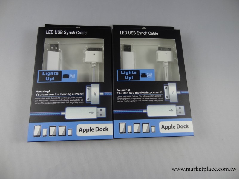蘋果發光數據線 iPhone4追光數據線 價格優惠質量保證工廠,批發,進口,代購