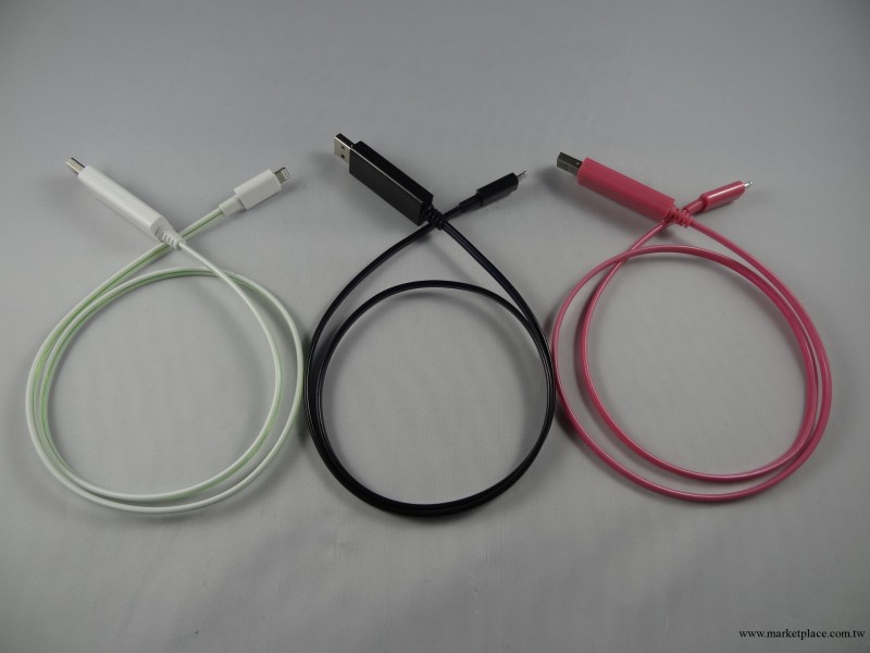 廠傢供應iphone5數據線 手機發光線 蘋果數據線 USB連接充電線工廠,批發,進口,代購