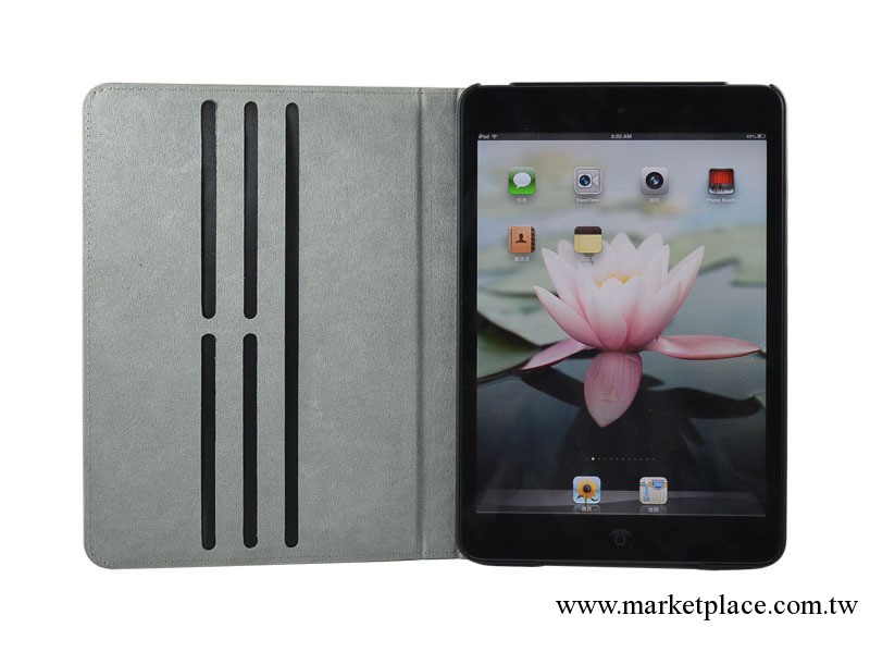 廠傢熱銷 iPad mini2二折皮套帶托盤 IPAD皮套 蘋果平板電腦皮套工廠,批發,進口,代購