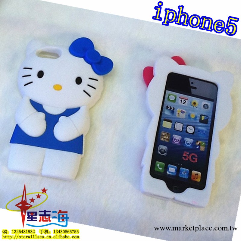 淘寶熱銷新款 蘋果5代HelloKitty矽膠保護套 iphone5凱蒂貓手機殼工廠,批發,進口,代購