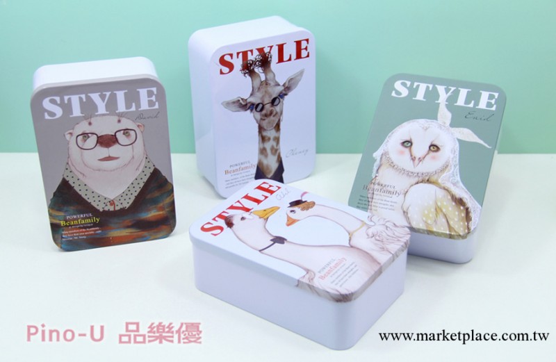 韓國時尚精品批發 藍果LGHD-2013憨豆傢族大收納盒 馬口鐵儲物盒工廠,批發,進口,代購
