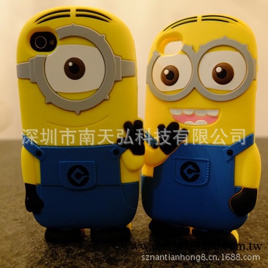 蘋果touch4神偷奶爸保護套 touch4卑鄙的我保護殼 黃色小人矽膠套工廠,批發,進口,代購