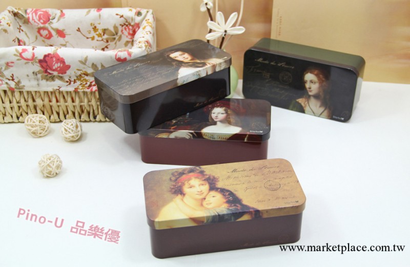 韓國時尚精品批發 聯華8931D羅浮宮大號鐵盒 經典復古儲物收納盒工廠,批發,進口,代購