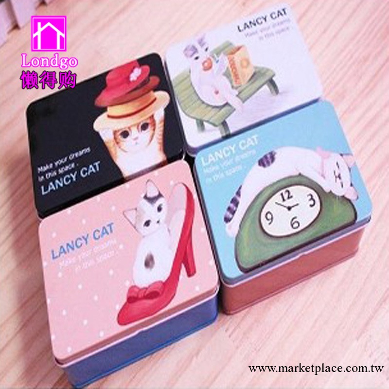 【懶得購】韓國文具 Lancy Cat馬口鐵質秘密小物收納盒 中號工廠,批發,進口,代購