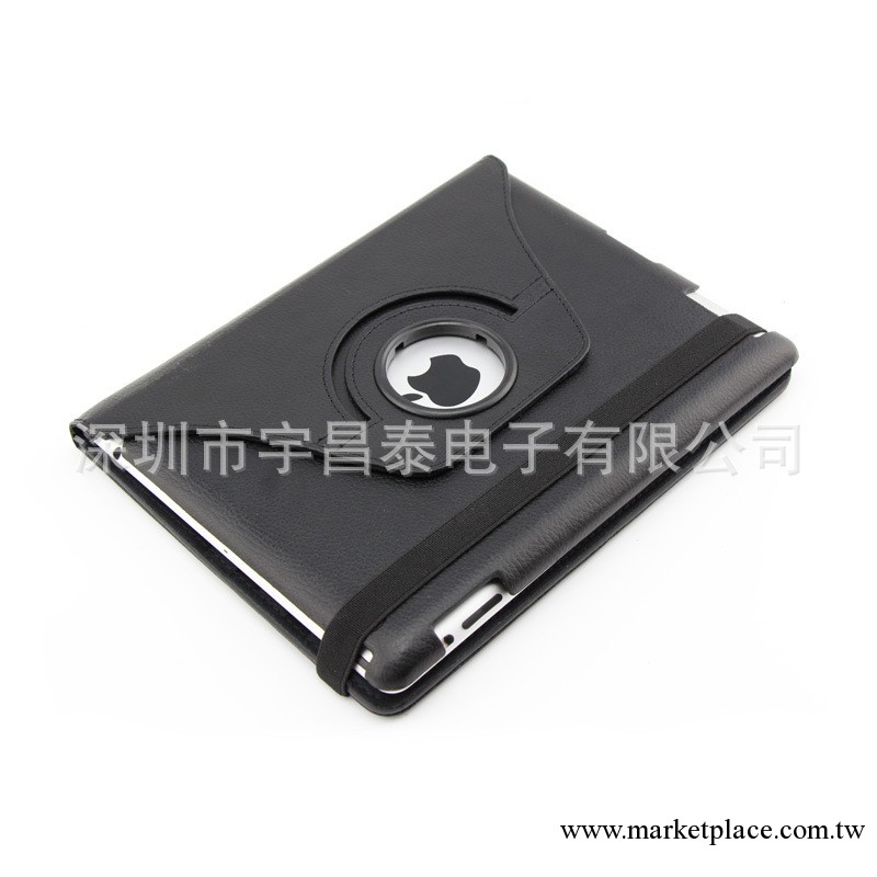 the new ipad 荔枝紋360度旋轉帶充電功能新款高檔商務風皮套工廠,批發,進口,代購