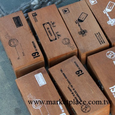 韓國文具 sv13-252西洋帶扣木質收納盒  3091工廠,批發,進口,代購