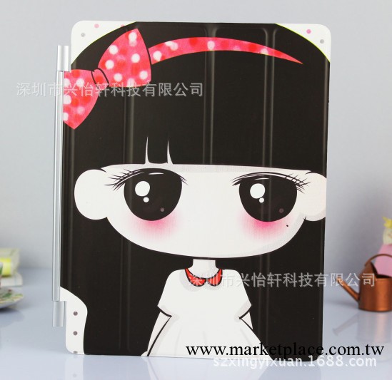 ipad Smart cover ipad2/3/4韓版卡通可愛女孩小希單面智能皮套工廠,批發,進口,代購