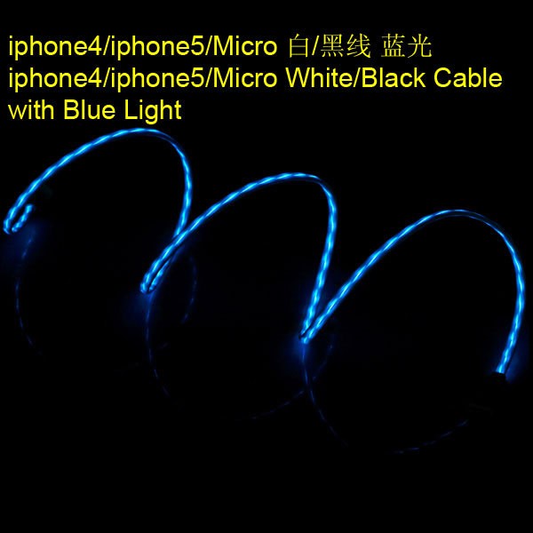 蘋果5數據線  蘋果數據線  IPHONE5 充電線 冷光線 發光數據線工廠,批發,進口,代購