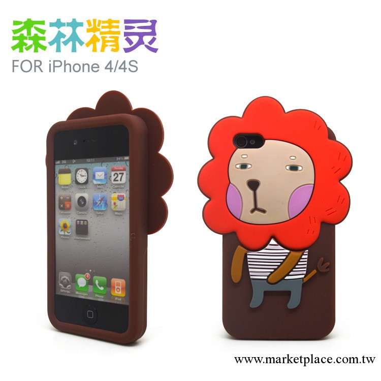 iPhone4/4S手機殼 明星同款蘋果卡通手機殼 韓國ROMANE矽膠套工廠,批發,進口,代購