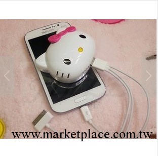 可愛卡通hello kitty充電寶蘋果iphone4S/5三星KT凱蒂貓移動電源工廠,批發,進口,代購