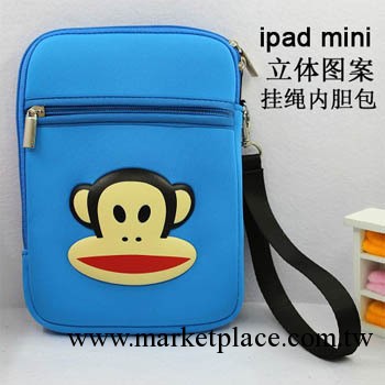 蘋果ipad mini 三星P1000大嘴猴掛繩內膽包 輕松熊立體卡通防震包工廠,批發,進口,代購