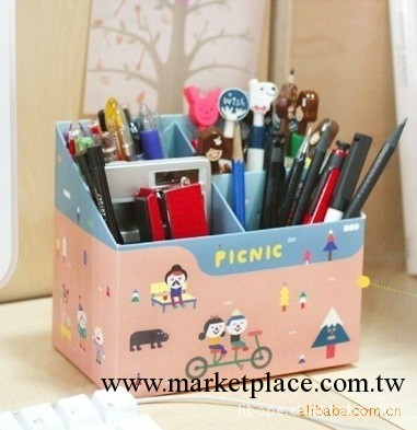 新品 韓國 自制DIY筆筒收納盒PAPER PENCIL BOX-picnic工廠,批發,進口,代購