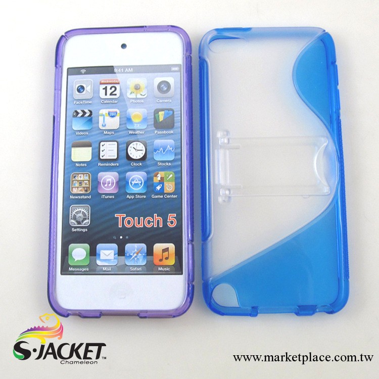 蘋果iPod touch 5 保護套外殼 熱銷帶支架TPU軟殼 touch套工廠,批發,進口,代購