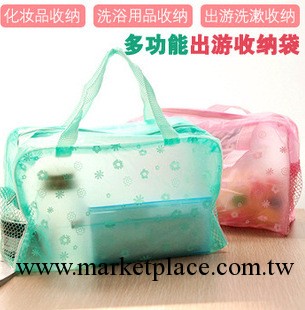 7507韓國化妝包 碎花透明防水化妝品洗漱包沐浴用品收納袋收納包工廠,批發,進口,代購