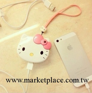 可愛卡通hello kitty充電寶蘋果iphone4S/5三星KT凱蒂貓移動電源工廠,批發,進口,代購