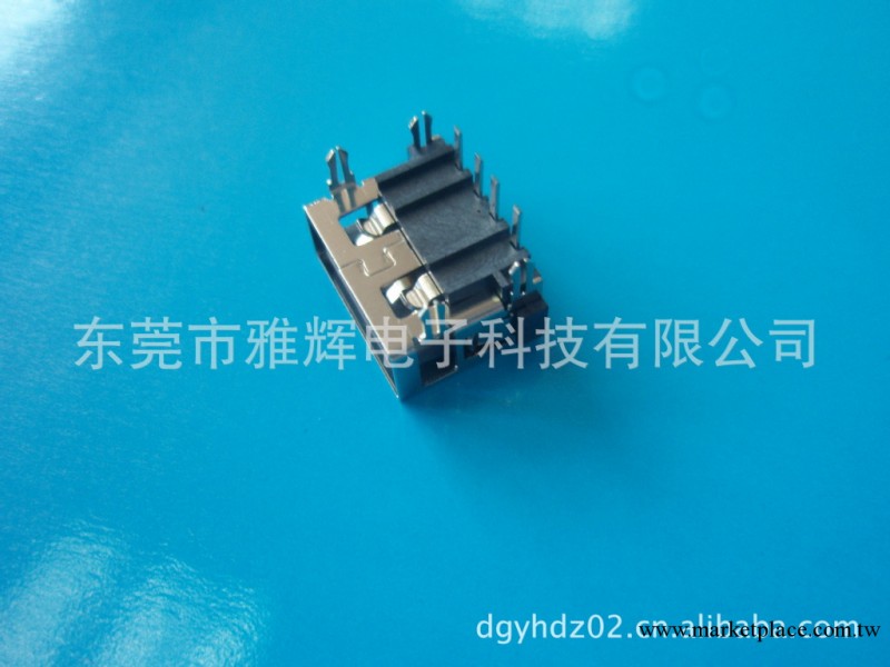 USB A/F 90度 短體四腳插板連接器工廠,批發,進口,代購