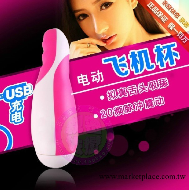INS最終幻想系列男用20頻脈沖電動飛機杯 USB充電 粉色-側臥蟬工廠,批發,進口,代購