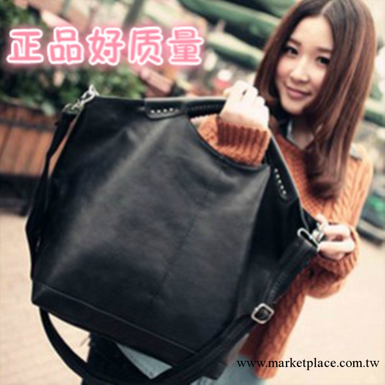 2013新款女包歐美復古休閒大包單肩手提斜挎鉚釘包包郵購物袋潮包工廠,批發,進口,代購
