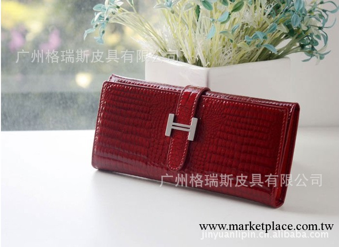 小額批發淘寶爆款工字扣真皮女士錢包/愛馬仕亮皮晚宴包手抓錢包工廠,批發,進口,代購