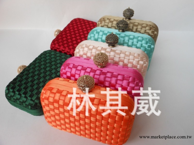 獨傢民族風金屬頭絲帶復古編織手拿包晚裝晚宴包化妝包B8015Z#工廠,批發,進口,代購