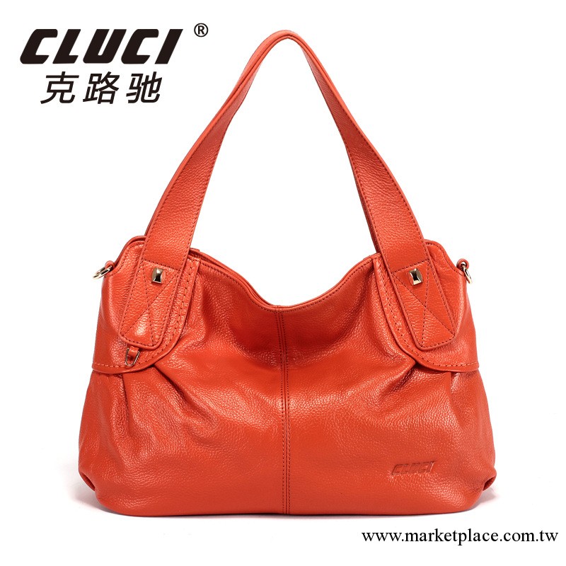 CLUCI 真皮女包2013新款 時尚OL通勤頭層牛皮單肩斜跨手提女包工廠,批發,進口,代購