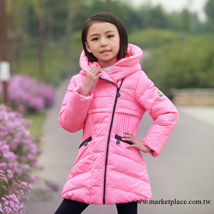 2013新款童裝女童羽絨衣 品牌童裝冬款童羽絨衣中長款外套批發工廠,批發,進口,代購