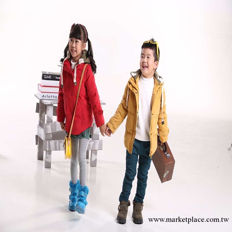 2013新品冬款兩用短款兒童有帽可拆袖子可卸當馬甲穿羽絨衣批發工廠,批發,進口,代購