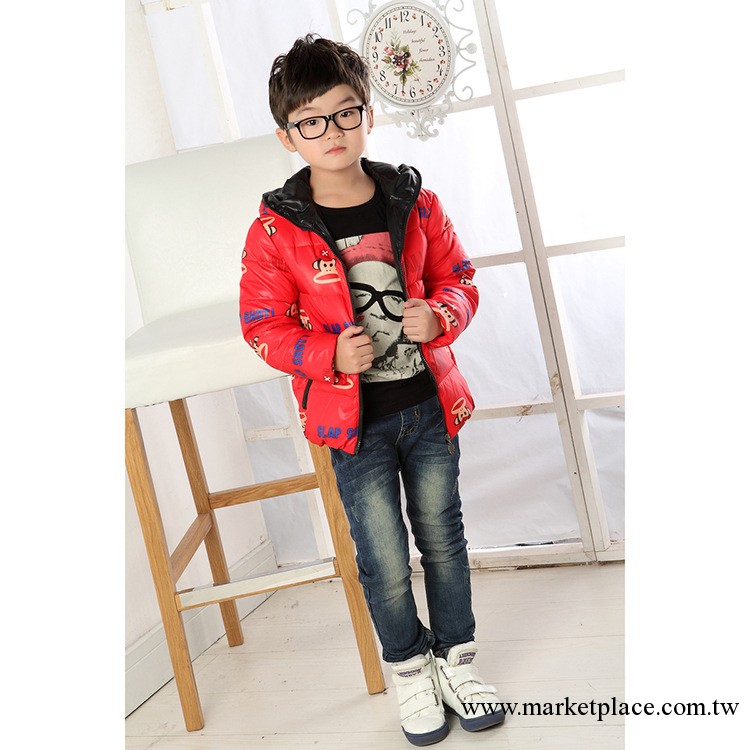 2013冬裝新款 兒童外套男童大嘴猴羽絨衣休閒服飾工廠,批發,進口,代購