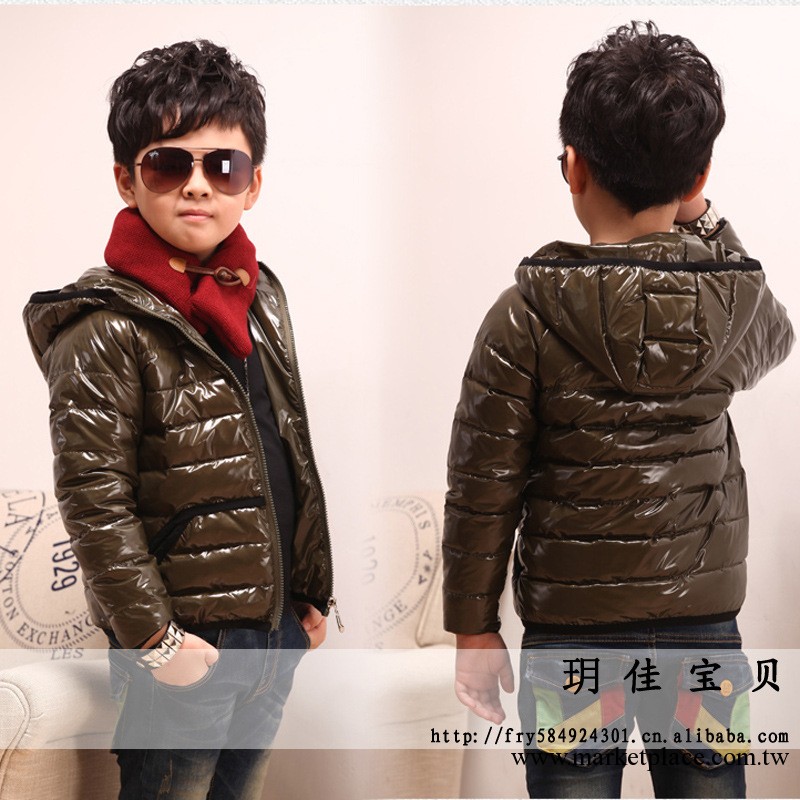 2013冬新款兒童棉衣外套 男童韓版亮PU羽絨棉衣棉服外套工廠,批發,進口,代購