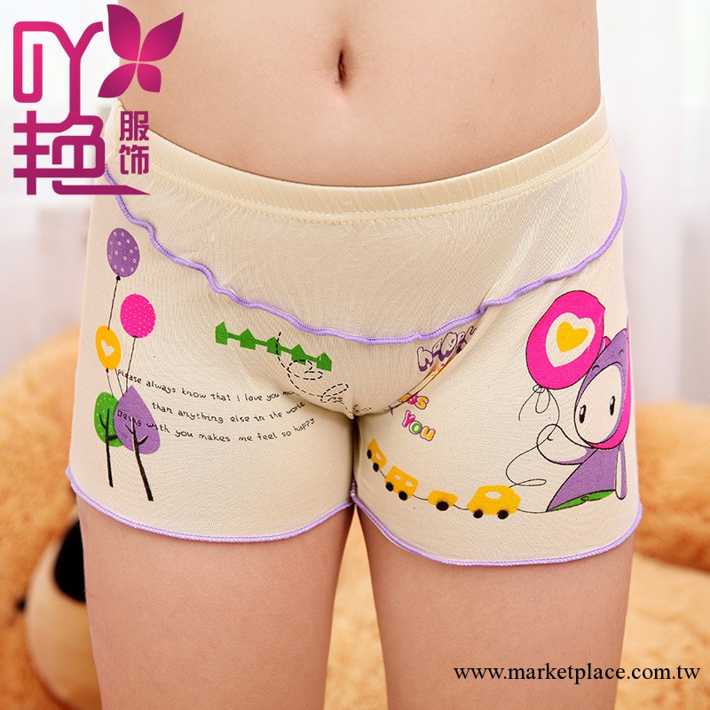 CLR031 批發 學生內褲 莫代爾女童平角內褲 女兒童印花平腳內褲工廠,批發,進口,代購